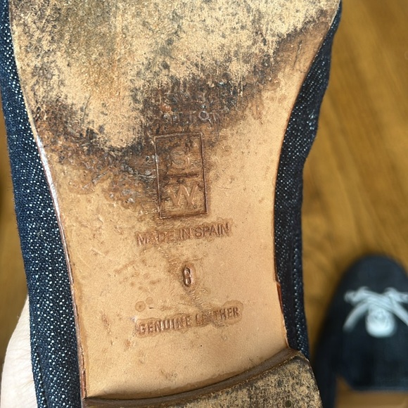 Stubbs & Wootton Palm Beach Denim Canvas Slip On Pirate Skull Cross bone Mules - Picture 9 of 10